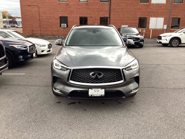 Certified 2021 INFINITI QX50 Essential with VIN 3PCAJ5CB8MF110362 for sale in Syracuse, NY