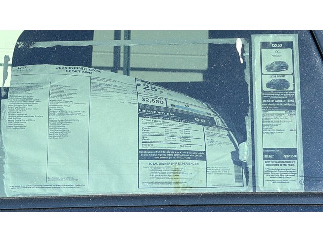 2025 INFINITI QX50 SPORT SPORT AWD Intercooled Turbo Premium Unleaded I-4 2.0 L/122 [11]