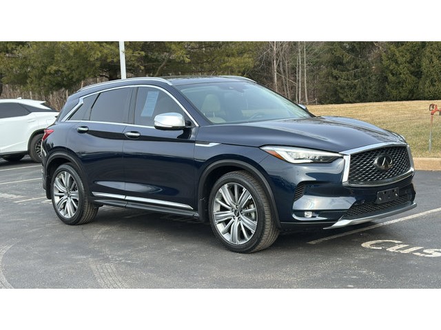 Certified 2021 INFINITI QX50 Sensory with VIN 3PCAJ5CB6MF121764 for sale in West Chester, PA