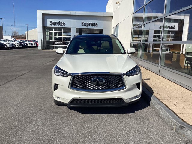 Certified 2022 INFINITI QX50 Essential with VIN 3PCAJ5CB7NF106093 for sale in Syracuse, NY