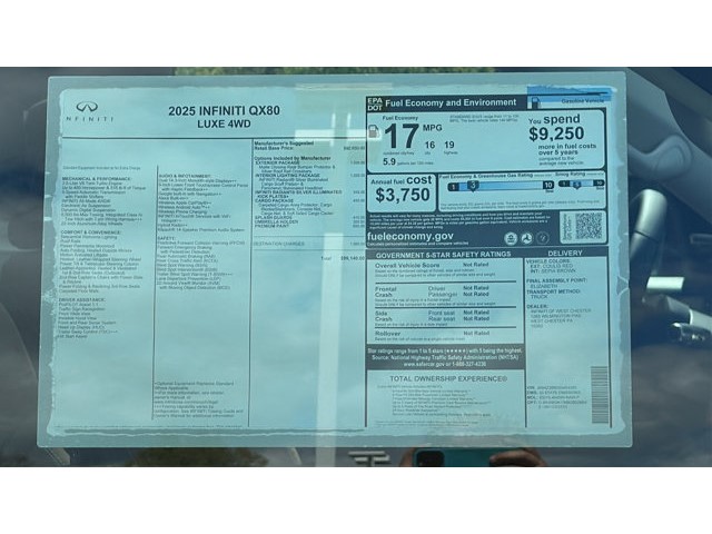 2025 INFINITI QX80 LUXE LUXE AWD Twin Turbo Premium Unleaded V-6 3.5 L/213 [12]