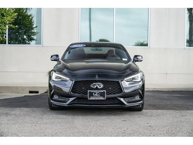 Certified 2022 INFINITI Q60 Coupe RED SPORT with VIN JN1FV7LK9NM660655 for sale in Westminster, CA