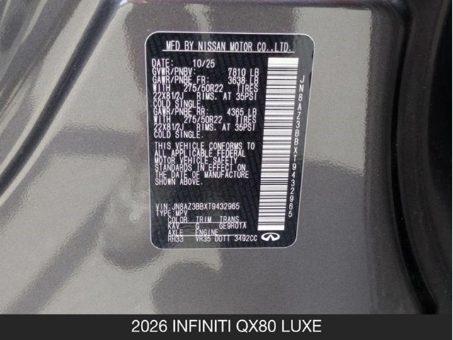 2026 INFINITI QX80 Luxe - Photo 27