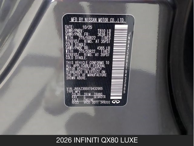 2026 INFINITI QX80 Luxe - Photo 28