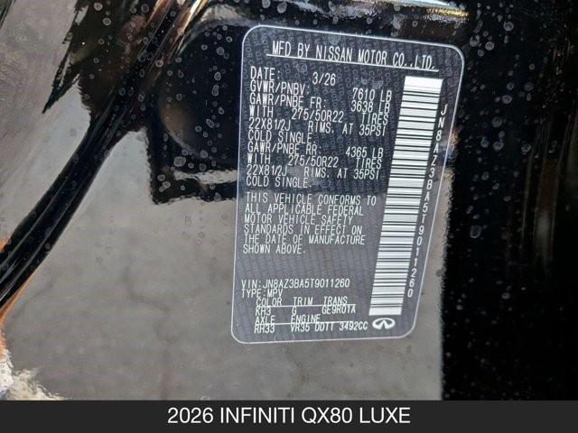 2026 INFINITI QX80 Luxe - Photo 26