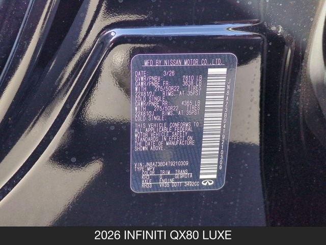 2026 INFINITI QX80 Luxe - Photo 27